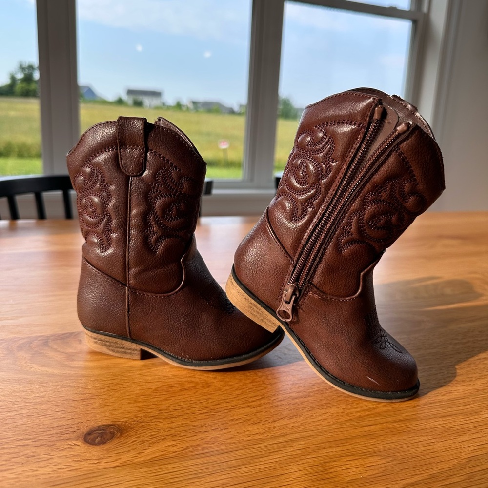 Cat & Jack Brown Western Boots for Kids
